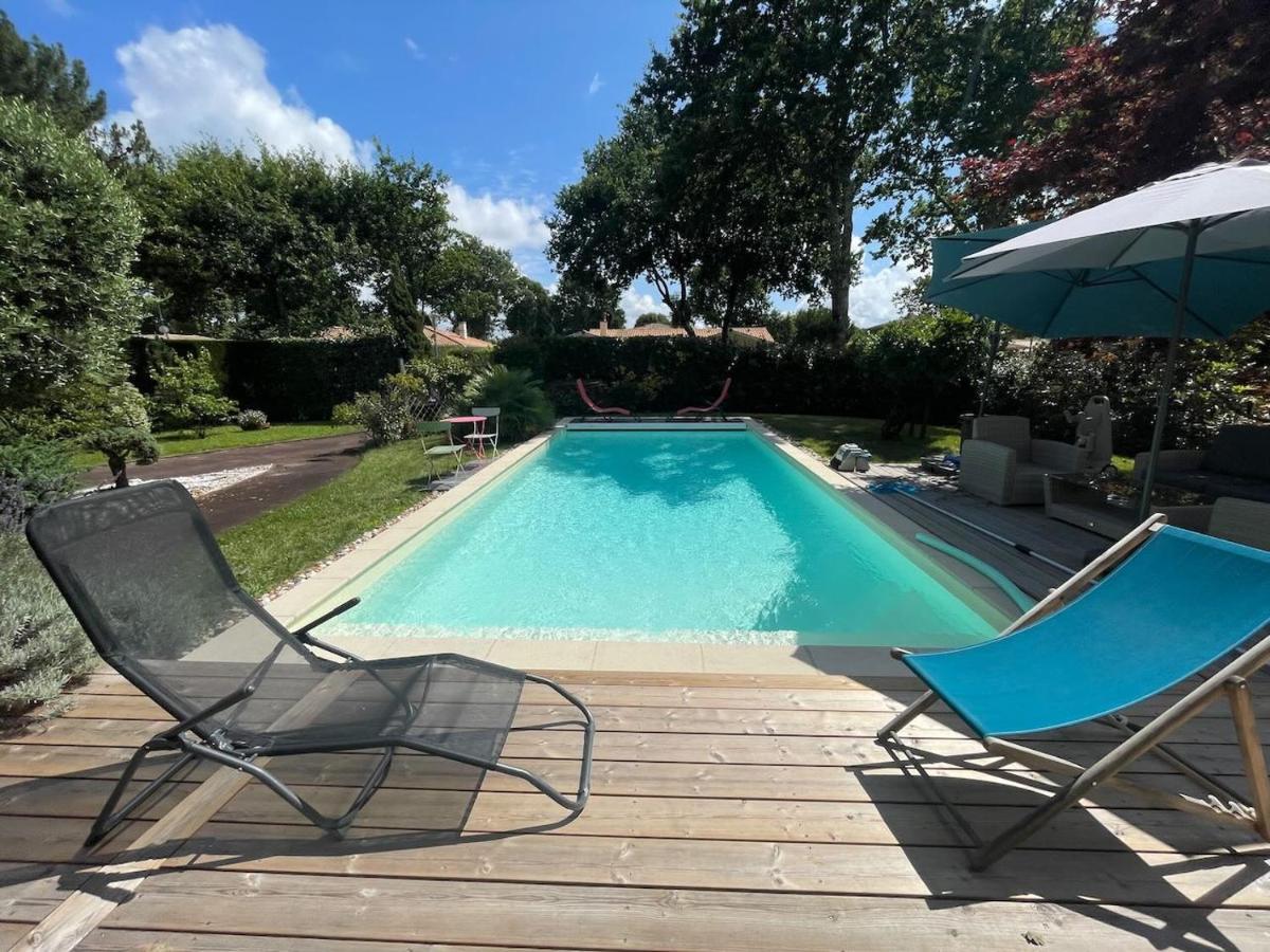 Villa Avec Piscine Andernos Les Bains Bagian luar foto