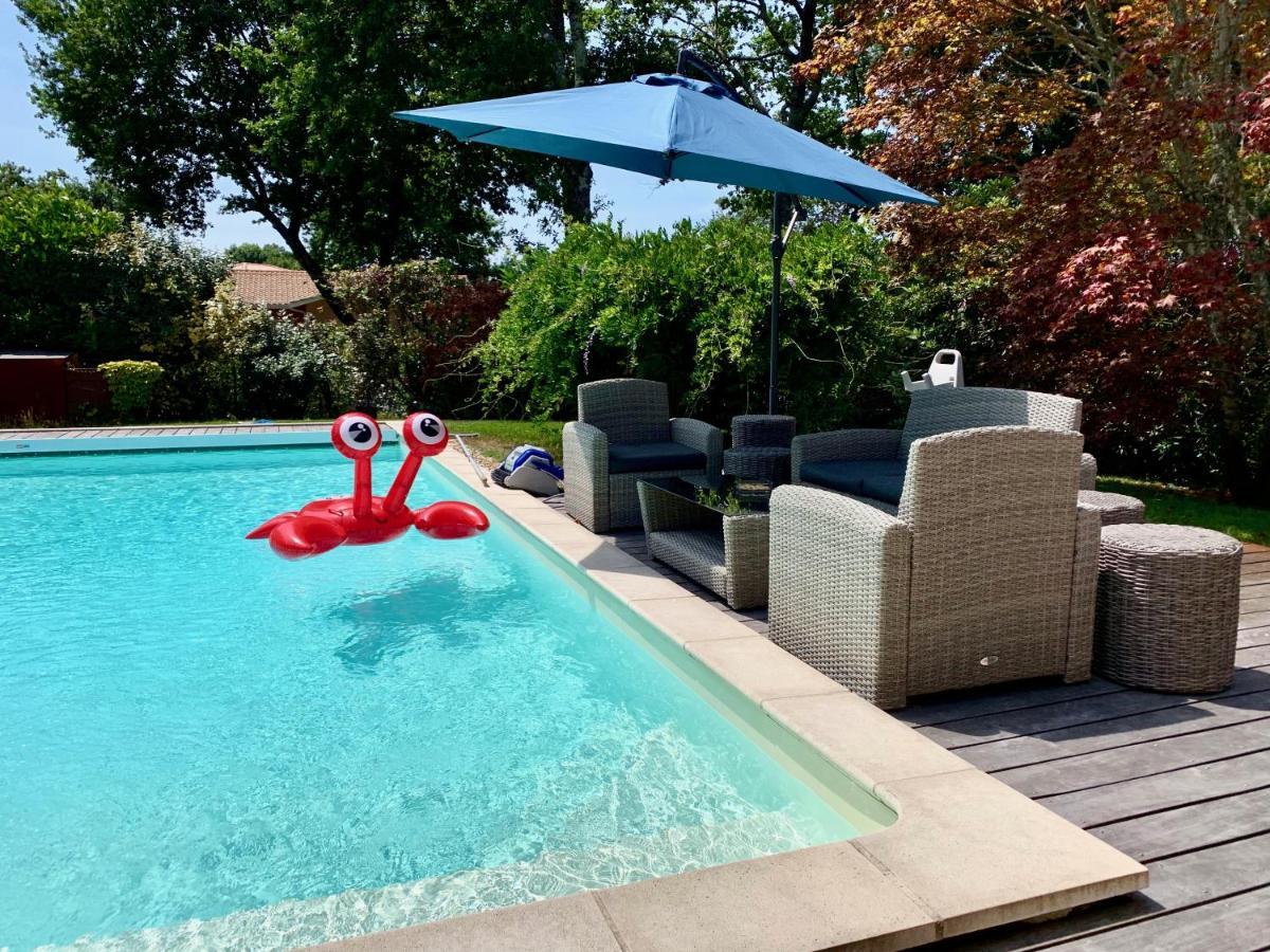 Villa Avec Piscine Andernos Les Bains Bagian luar foto